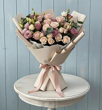 Букет цветов из:  Розы и Лизиантусы в Морозовке