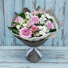 Букет цветов из:  Герберы, Альстромерии и Хризантемы #REPLACE_PRED# Морозовке