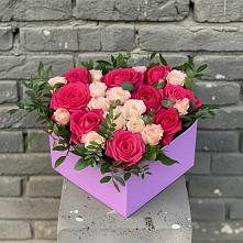 Цветочная композиция из Розы в коробке в Морозовке