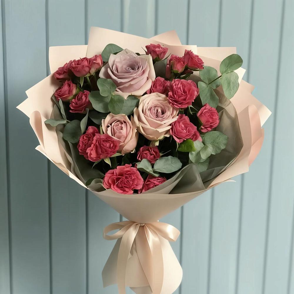 Букет цветов из: Гвоздики и Розы в Морозовке