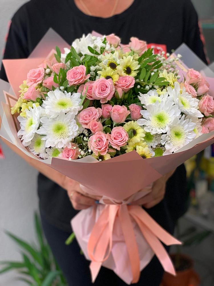 Букет цветов из: Розы и Хризантемы в Морозовке