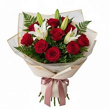 Букет цветов из:  Лилии и Розы в Морозовке