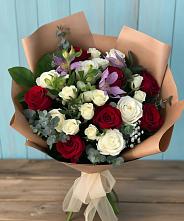 Букет цветов из:  Розы и Альстромерии в Морозовке