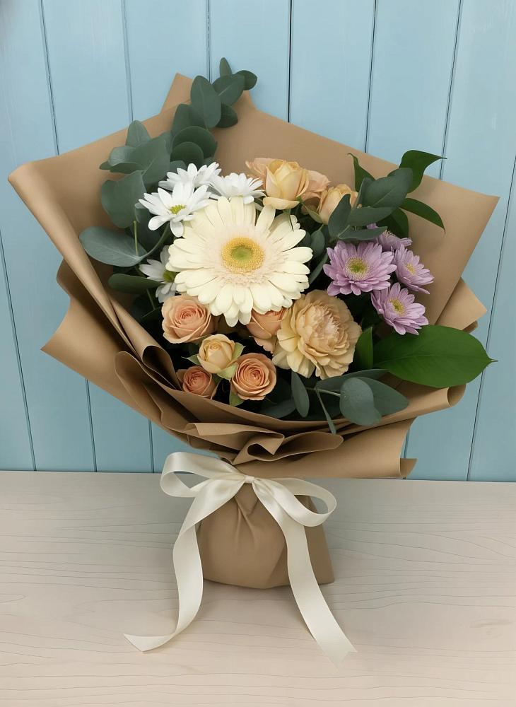 Букет цветов из: Герберы и Хризантемы в Морозовке