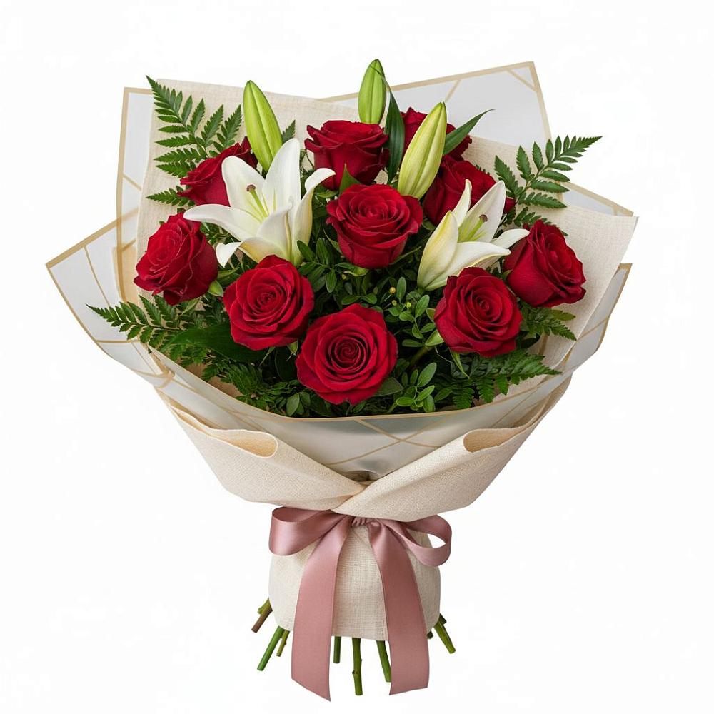 Букет цветов из: Лилии и Розы в Морозовке