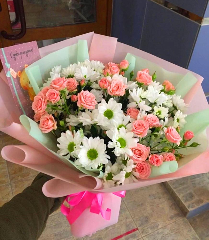 Букет цветов из: Розы и Хризантемы в Морозовке