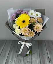 Букет цветов из:  Розы, Герберы и Хризантемы в Морозовке