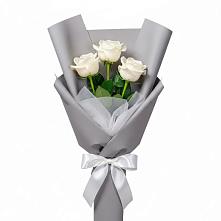Букет 3 белые розы #REPLACE_PRED# Морозовке