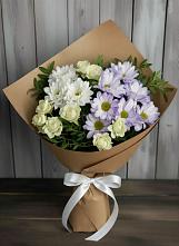 Букет цветов из:  Хризантемы и Розы в Морозовке