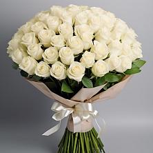 Букет 101 беля роза Белоснежка в Морозовке