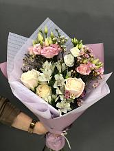 Букет цветов из:  Альстромерии, Розы и Лизиантусы #REPLACE_PRED# Морозовке