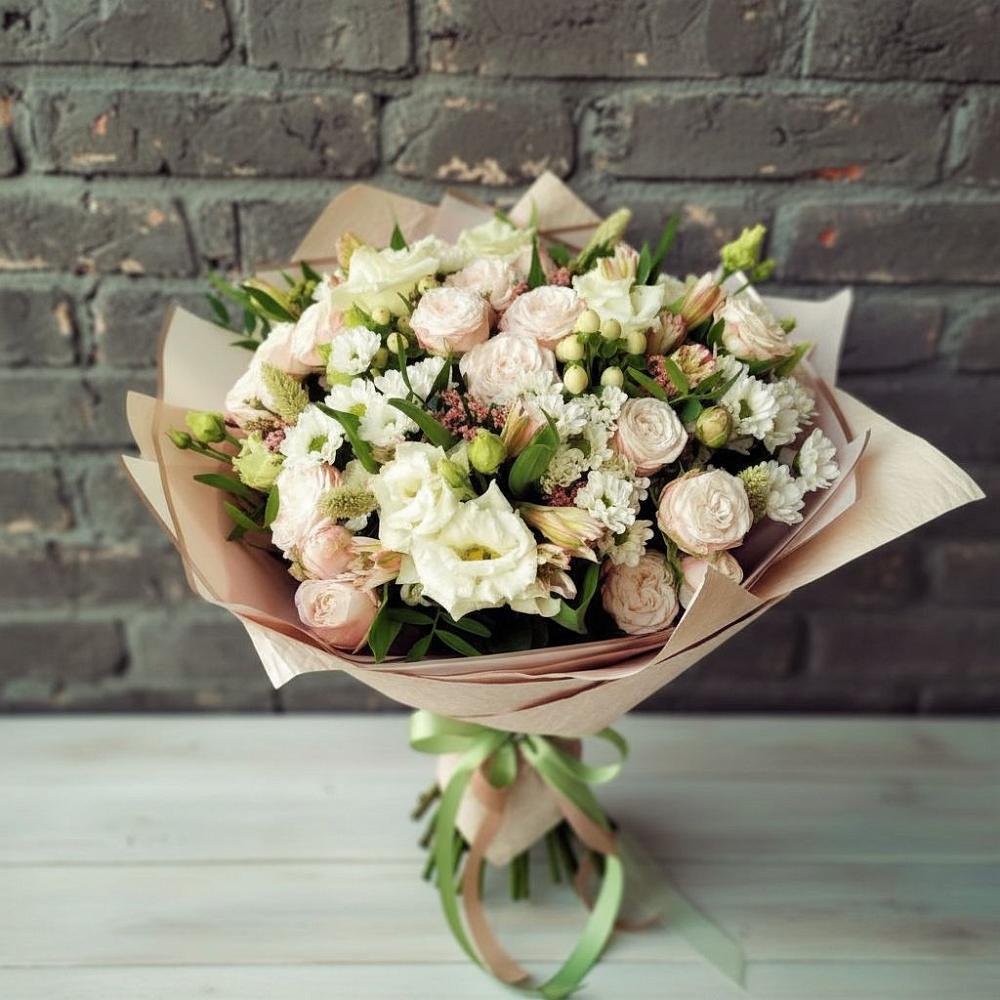 Букет цветов из: Альстромерии, Розы и Хризантемы в Морозовке