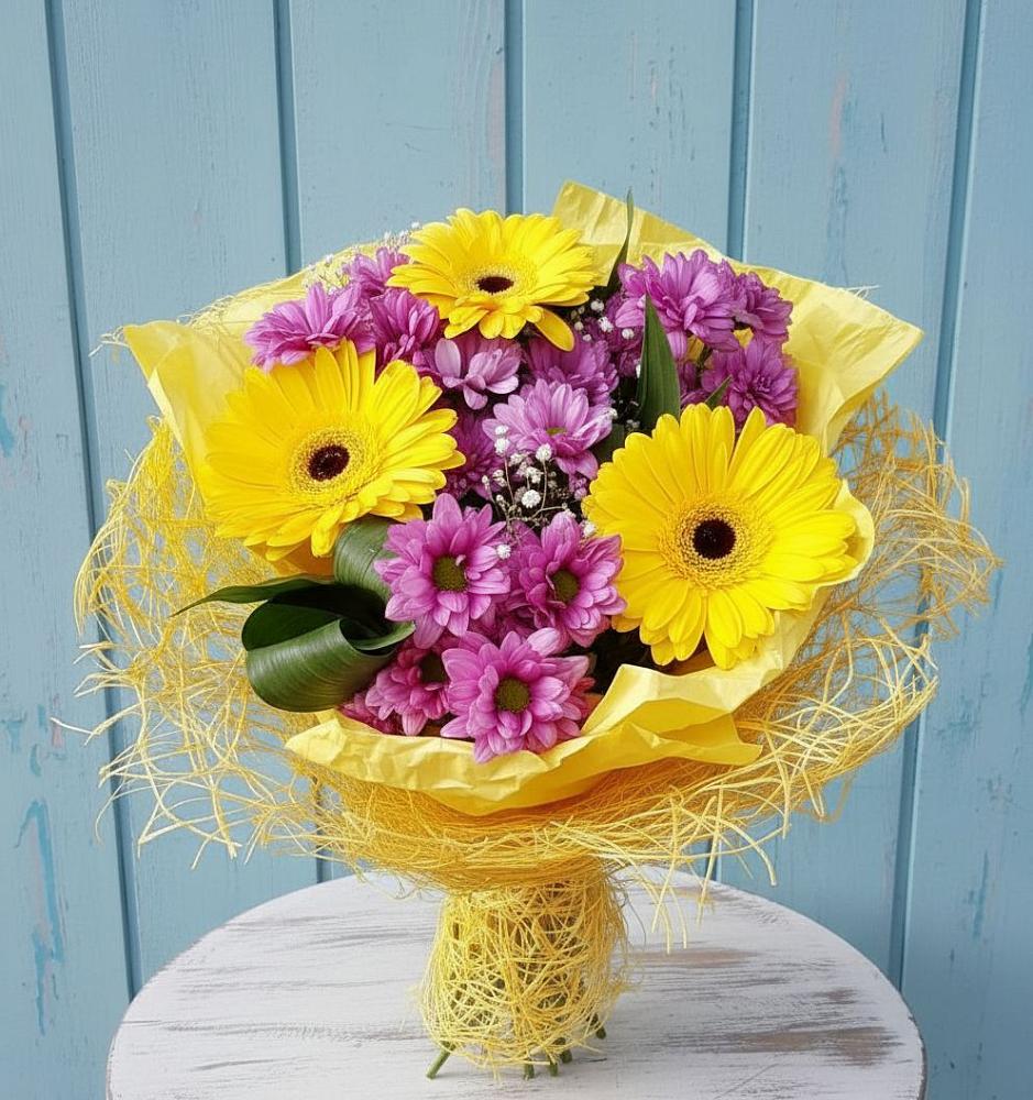 Букет цветов из: Хризантемы и Герберы в Морозовке