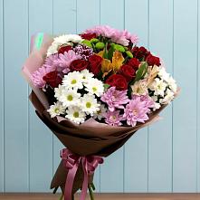 Букет цветов из:  Розы, Хризантемы и Альстромерии в Морозовке