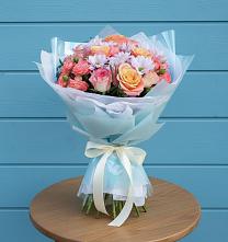 Букет цветов из:  Хризантемы и Розы в Морозовке