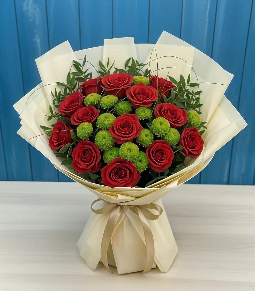 Букет цветов из: Розы и Хризантемы в Морозовке